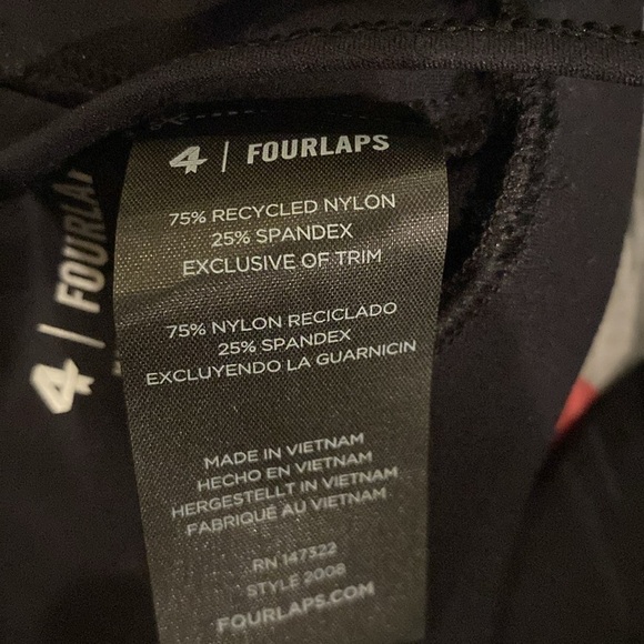 Fourlaps Vitality Sports Bra Size L Women's Black Sports Bra - Picture 7 of 8